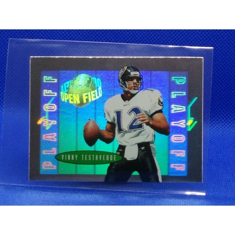 Vinny Testaverde 1996 Playoff Contenders OPEN FIELD MINI HOLOGRAM #41 Ravens